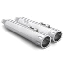 Freedom Performance Eagle Slip-On Mufflers for Harley 17-24 Touring / Chrome with chrome end caps  - Customhoj