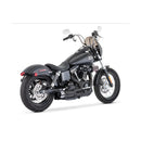 Freedom Performance Shorty American Outlaw 2-into-1 Exhaust for Harley 06-17 Dyna / Black / Chrome  - Customhoj
