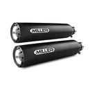 Miller Cleveland Euro 5 Slip-On Mufflers for Harley 21-24 Touring (107" engine) / Matte Black / Straight Matte Black  - Customhoj