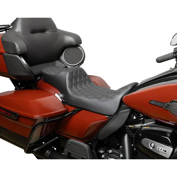 Drag Specialties Predator III 2-Up Extended Reach Seat voor Harley