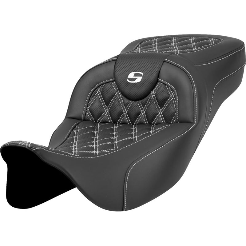 Saddlemen Roadsofa Verlengde Reach Lattice Stitch Zadel voor Harley