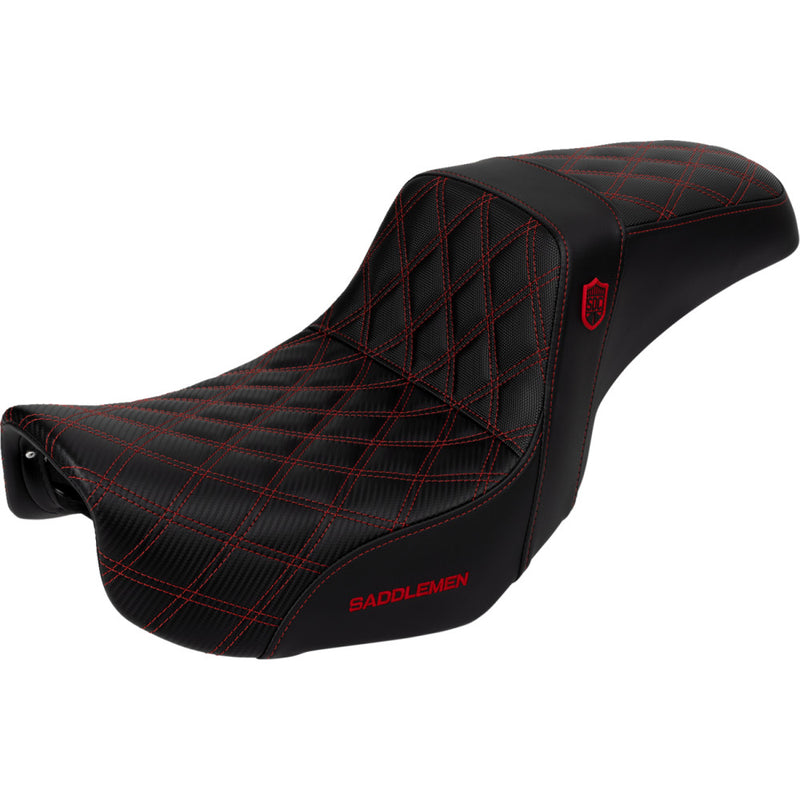 Saddlemen Pro SDC Performance Gripper Lattice Stitch Zadel voor Harley