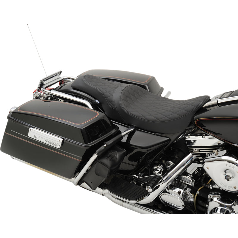 Drag Specialties Caballero 2-Up-zadel voor Harley