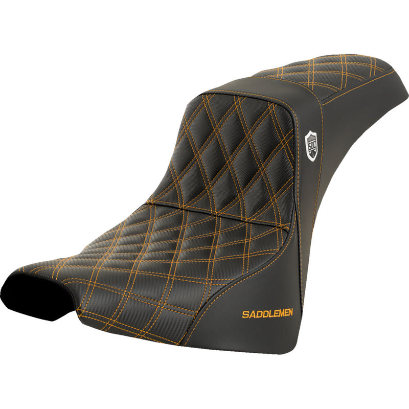Saddlemen Pro SDC Performance Gripper Lattice Stitch Zadel voor Harley