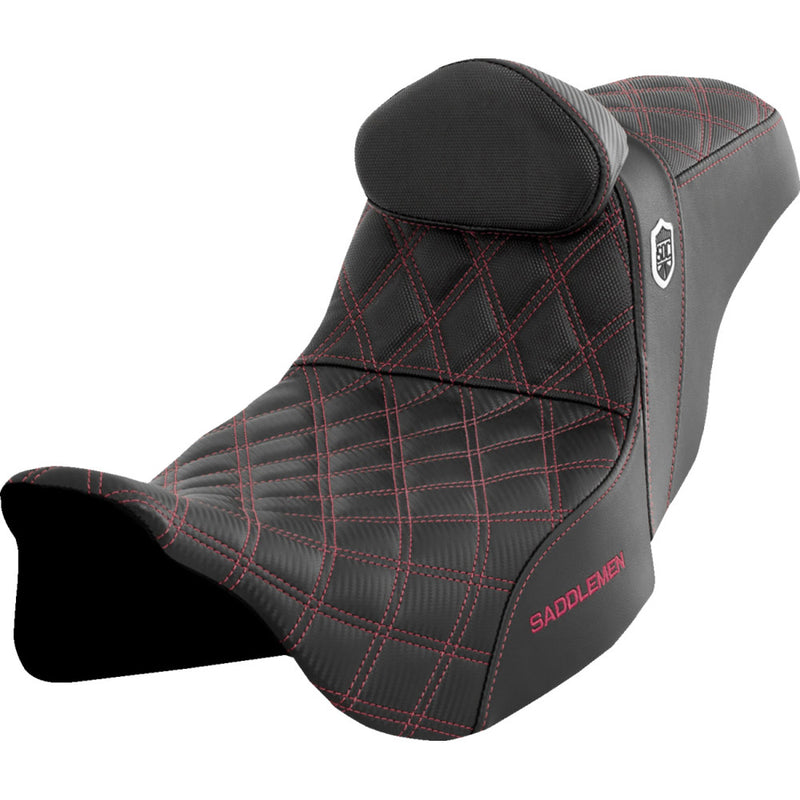 Saddlemen Pro SDC Performance Gripper Lattice Stitch Zadel voor Harley