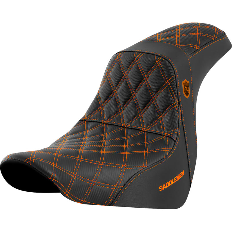 Saddlemen Pro SDC Performance Gripper Lattice Stitch Zadel voor Harley