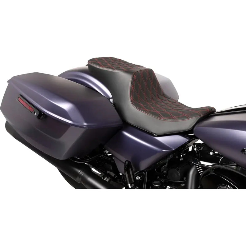 Drag Specialties Performance Predator 2-Up-zadel voor Harley