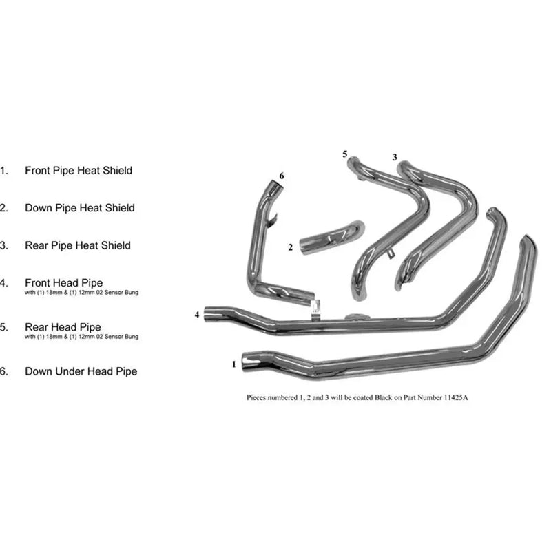 Bassani True Dual Down Under Headers voor Harley