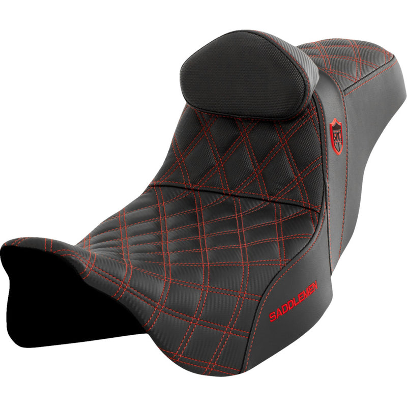 Saddlemen Pro SDC Performance Gripper Lattice Stitch Zadel voor Harley