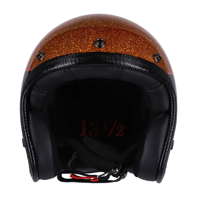 13 1/2 Skull Bucket Open Motorcycle Helmet  - Customhoj