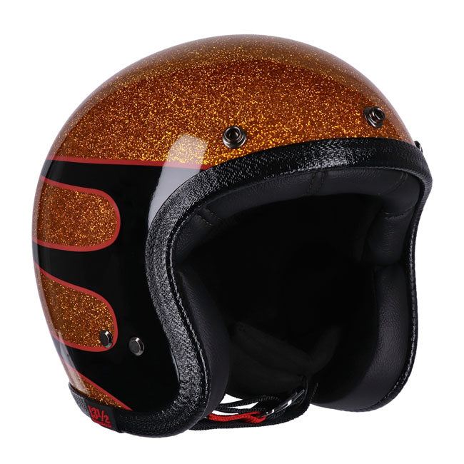 13 1/2 Skull Bucket Open Motorcycle Helmet Superior Metal Flake / XS (53-54cm)  - Customhoj