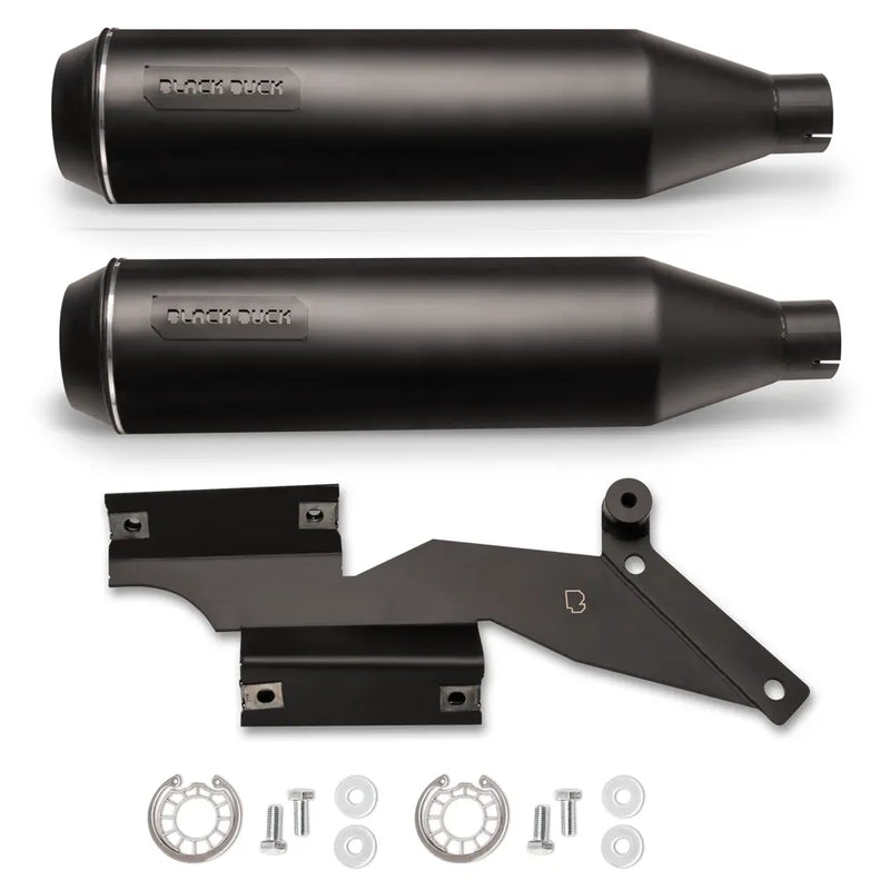 Zwarte Eend Bombardier EC Euro Approved Slip-On Mufflers voor Harley