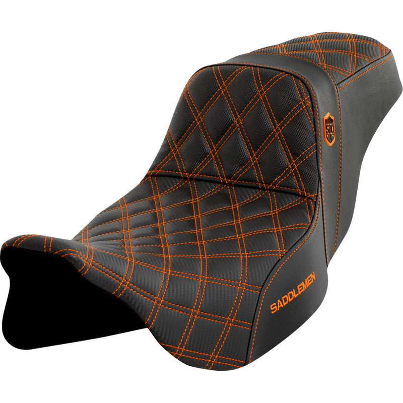 Saddlemen Pro SDC Performance Gripper Lattice Stitch Zadel voor Harley