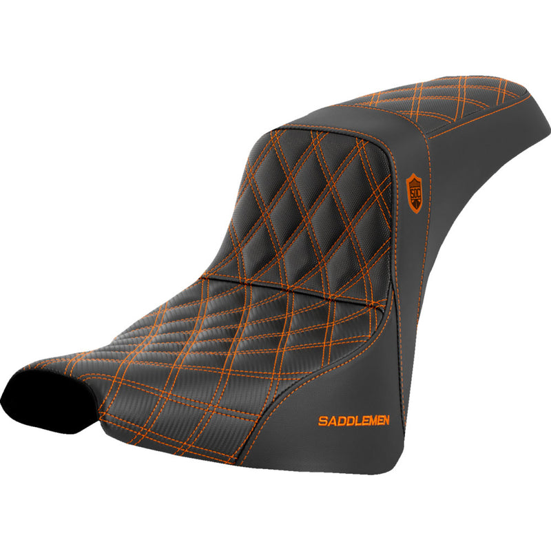 Saddlemen Pro SDC Performance Gripper Lattice Stitch Zadel voor Harley