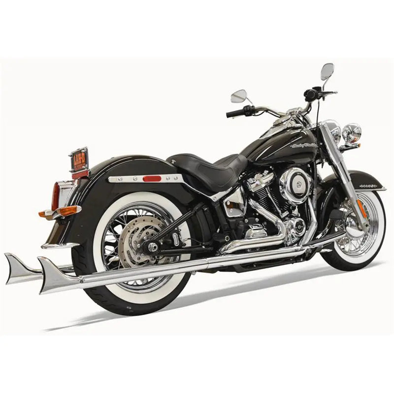 Bassani Fishtail True Dual Uitlaatsysteem voor Harley