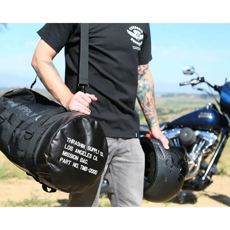 Thrashin Supply Mission motorfiets reistas