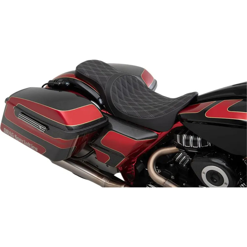 Drag Specialties Predator 2-Up-zadel voor Harley