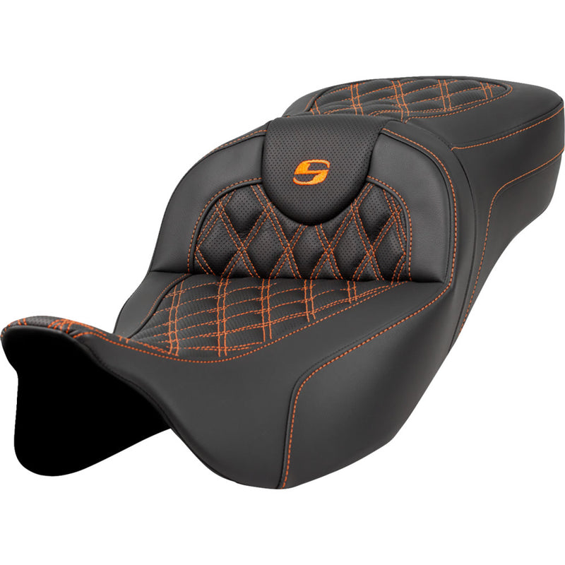 Saddlemen Roadsofa Verlengde Reach Lattice Stitch Zadel voor Harley