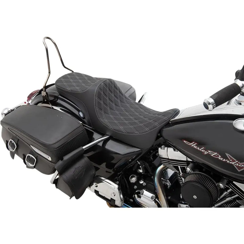 Drag Specialties Predator III 2-Up-zadel voor Harley