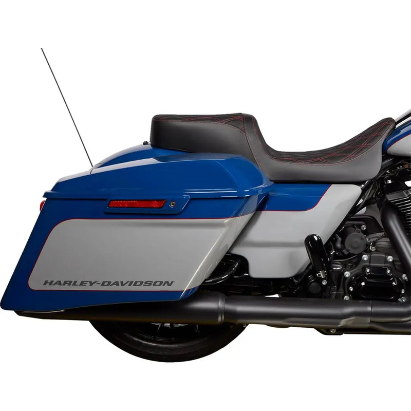Drag Specialties Performance Predator 2-Up-zadel voor Harley