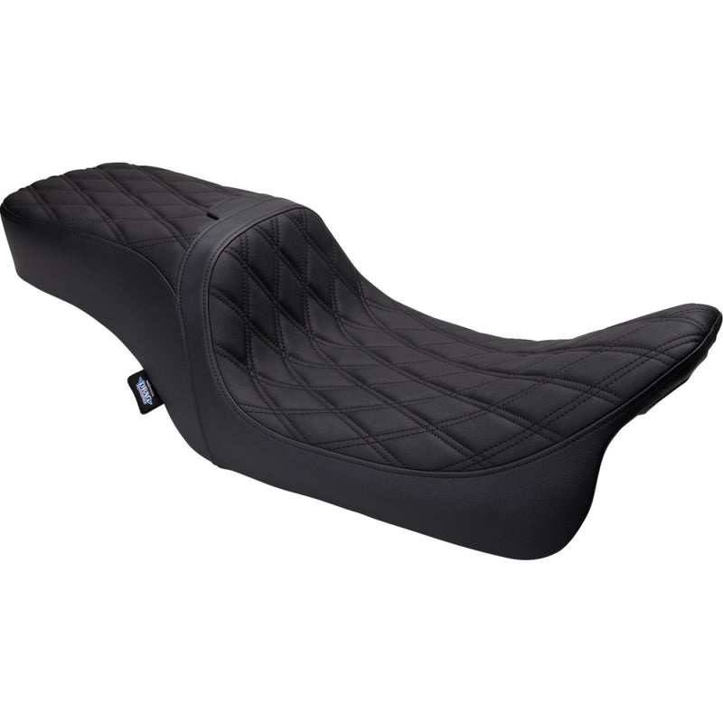 Drag Specialties Performance Predator 2-Up rugleuning met opbergvak voor Harley