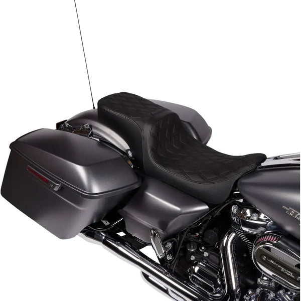 Drag Specialties Performance Predator 2-Up rugleuning met opbergvak voor Harley