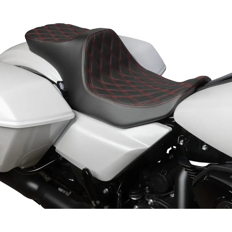 Drag Specialties Predator III 2-Up-zadel voor Harley