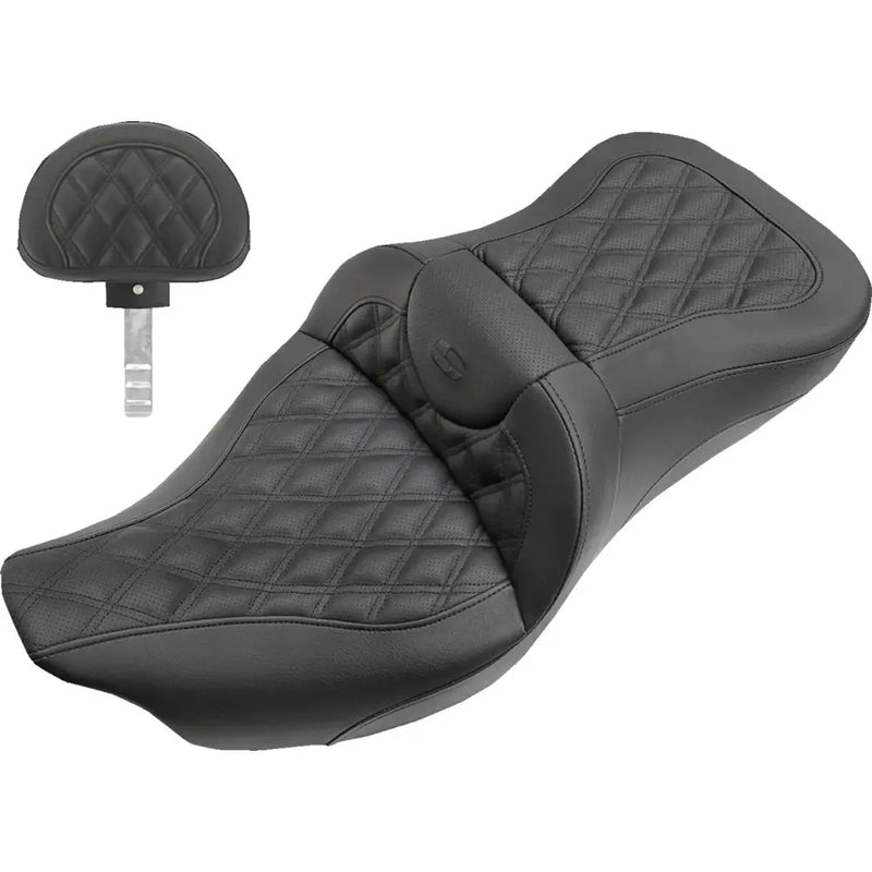 Saddlemen Roadsofa Verlengde Reach Lattice Stitch Zadel voor Harley