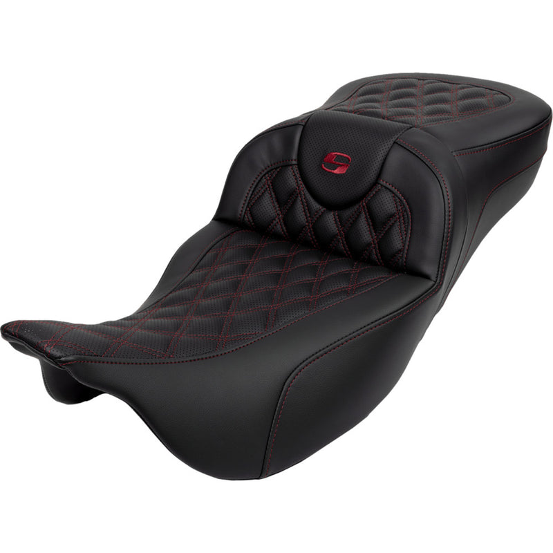 Saddlemen Roadsofa Verlengde Reach Lattice Stitch Zadel voor Harley