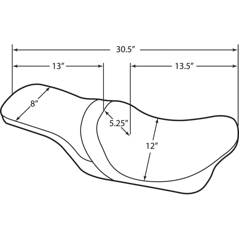 Drag Specialties Predator 2-Up Forward Seat voor Harley