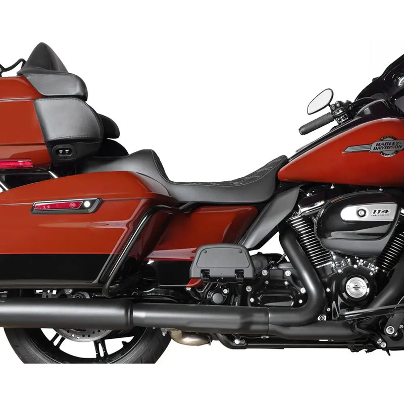 Drag Specialties Predator III 2-Up Extended Reach Seat voor Harley