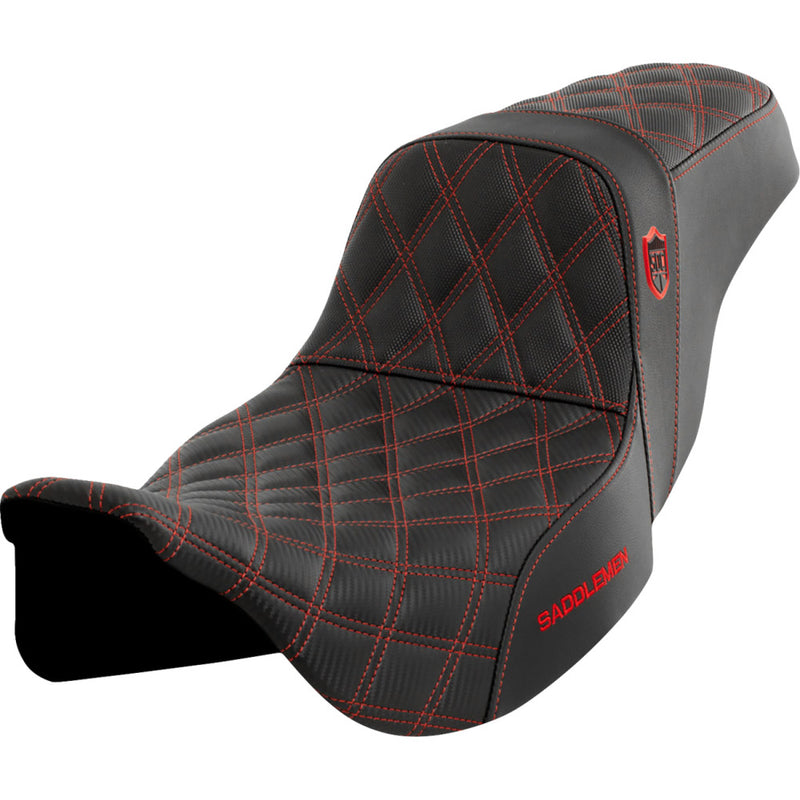 Saddlemen Pro SDC Performance Gripper Lattice Stitch Zadel voor Harley