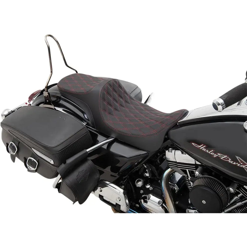 Drag Specialties Predator III 2-Up-zadel voor Harley