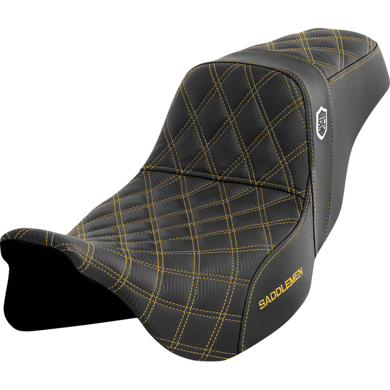 Saddlemen Pro SDC Performance Gripper Lattice Stitch Zadel voor Harley