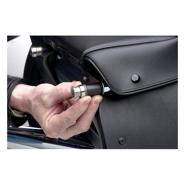 Cycle Visions Bareback Quick Release zadeltas systeem voor Harley