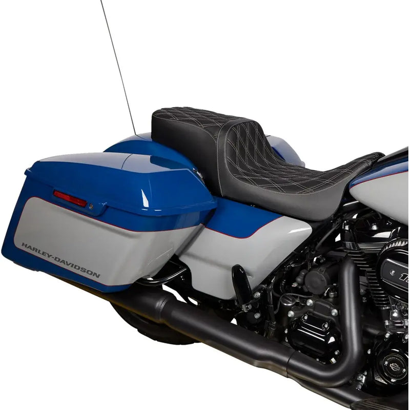 Drag Specialties Performance Predator 2-Up-zadel voor Harley
