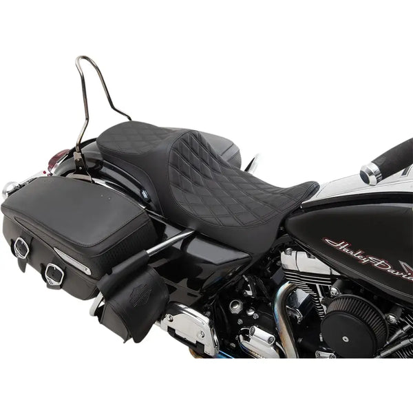 Drag Specialties Predator III 2-Up-zadel voor Harley