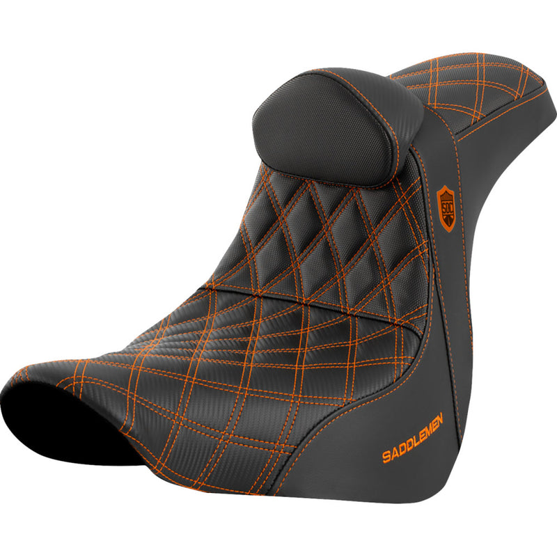 Saddlemen Pro SDC Performance Gripper Lattice Stitch Zadel voor Harley