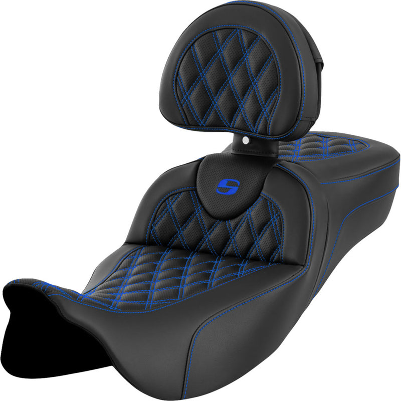 Saddlemen Roadsofa Verlengde Reach Lattice Stitch Zadel voor Harley