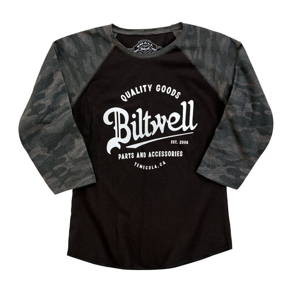 Biltwell Script Baseball Longsleeve Dames
