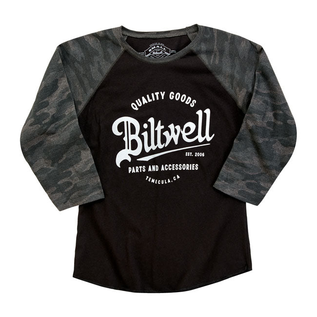 Biltwell Script Baseball Longsleeve Dames