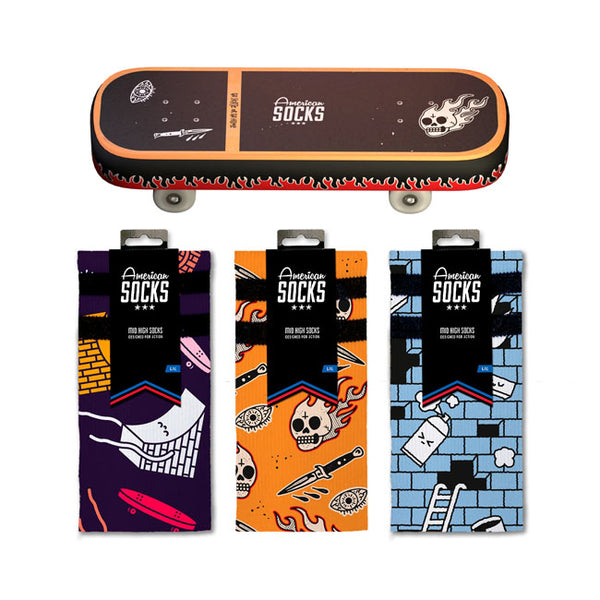 American Socks Skateboard Geschenkverpakking Handtekening Sokken
