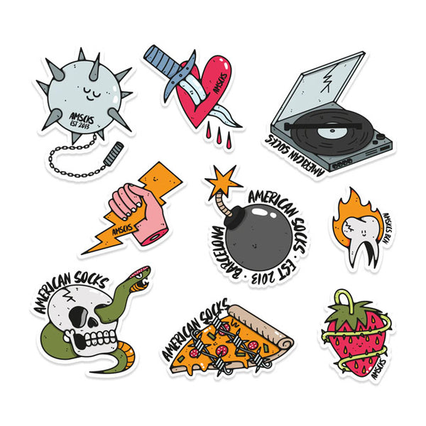 American Socks Wrak Sticker Pakket
