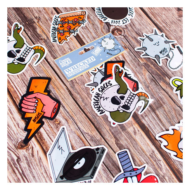 American Socks Wrak Sticker Pakket