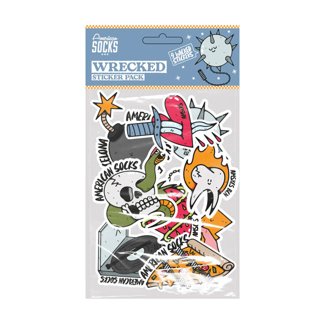 American Socks Wrak Sticker Pakket