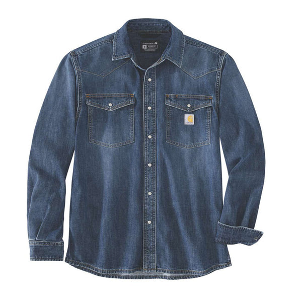 Carhartt Denim overhemd met kliksluiting