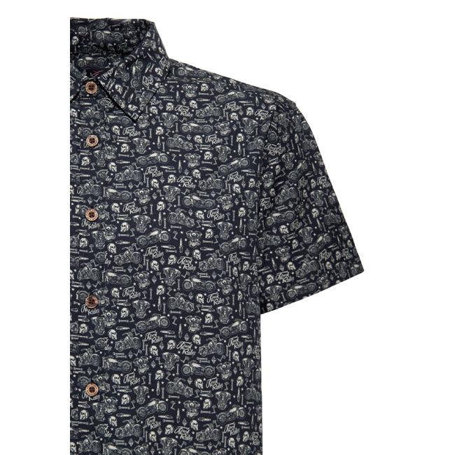 King Kerosin Biker Soul Korte Mouw Shirt
