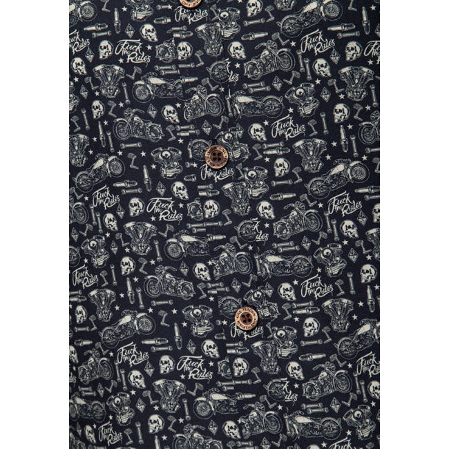 King Kerosin Biker Soul Korte Mouw Shirt