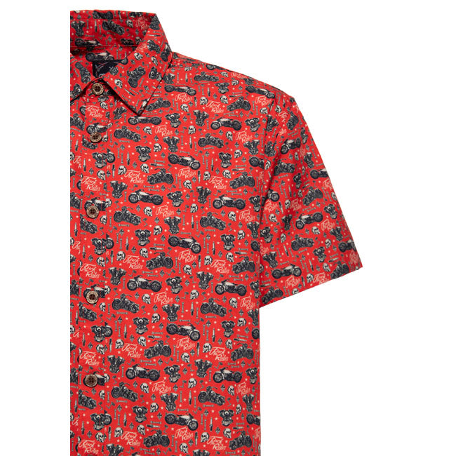 King Kerosin Biker Soul Korte Mouw Shirt