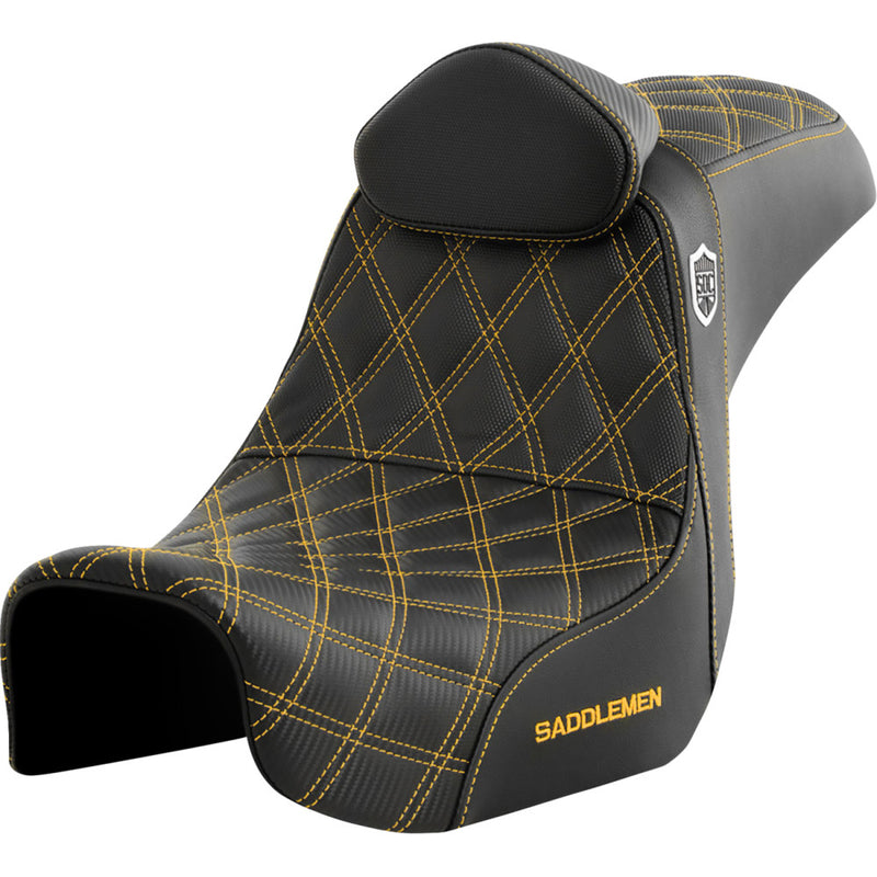Saddlemen Pro SDC Performance Gripper Lattice Stitch Zadel voor Harley